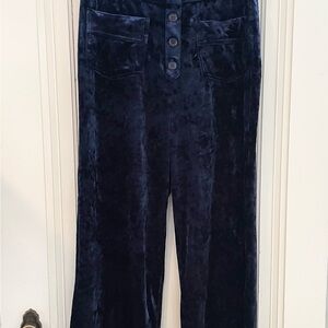 HALARA Deep Blue Velvet Pants